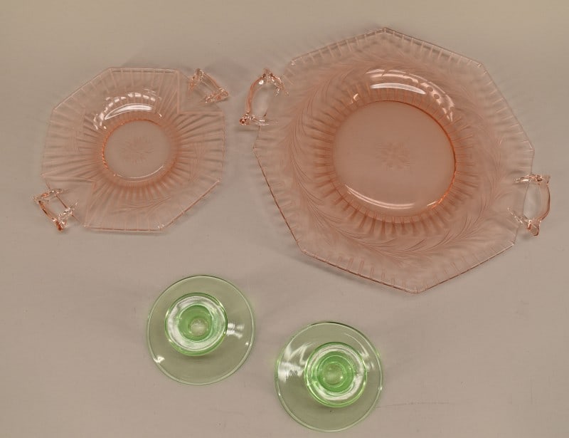 Pink & Green Depression Glass Table Articles (1 of 5)