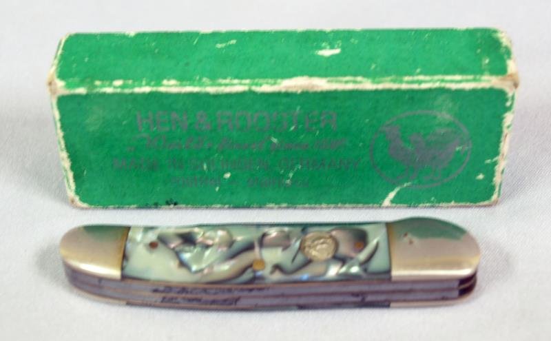 Solingen Germany Abalone pocket knife: Abalone handle in original box. Very nice