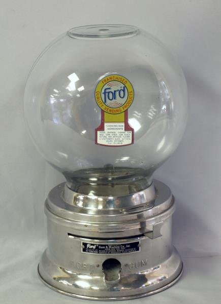 Ford Gum Ball Machine: Made by Ford Gum & Machine _x0003_o, Akron, NY, 12"x7"