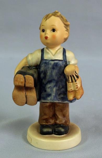 Goebel Hummel Boots #143: Mark 6, 5", in Styrofoam box.