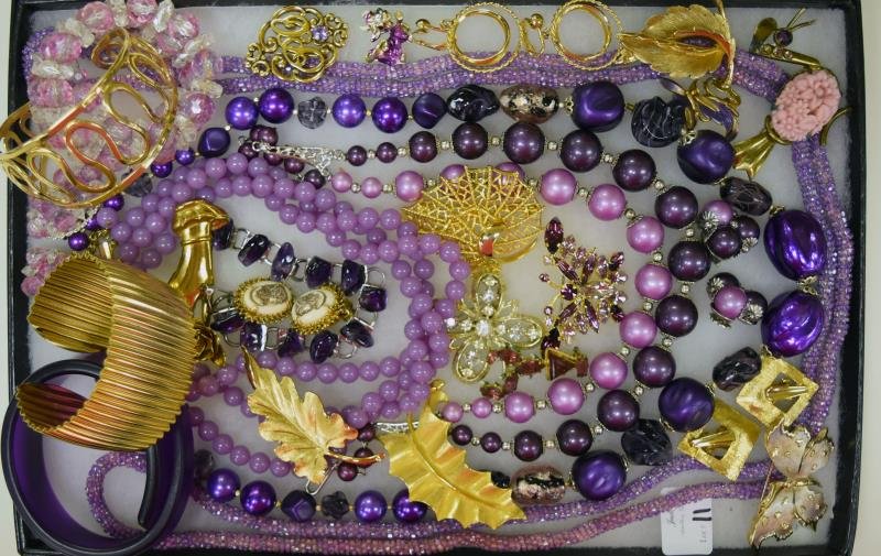 Collection of Purple & Goldtone Jewelry (1 of 2)