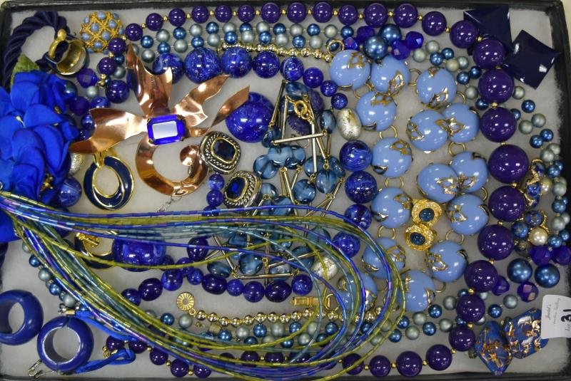 Collection of Cobalt Blue Costume Jewelry (1 of 2)