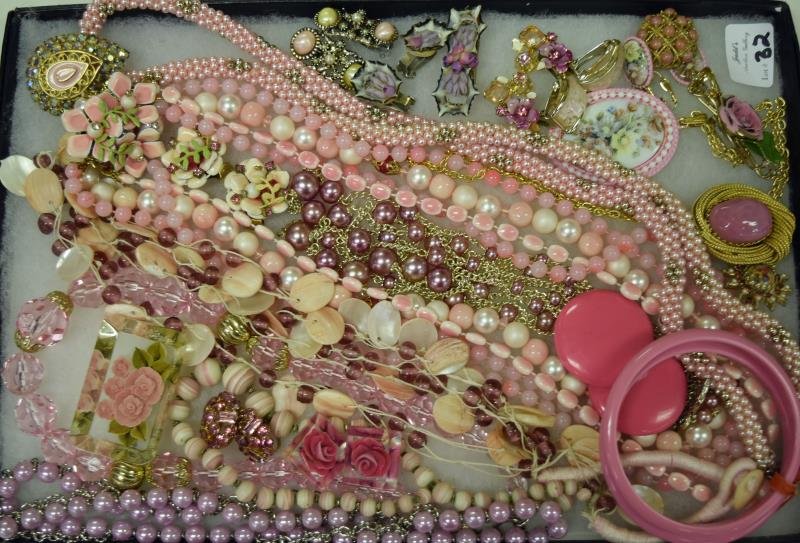 Collection of Pink Costume Jewelry (1 of 2)