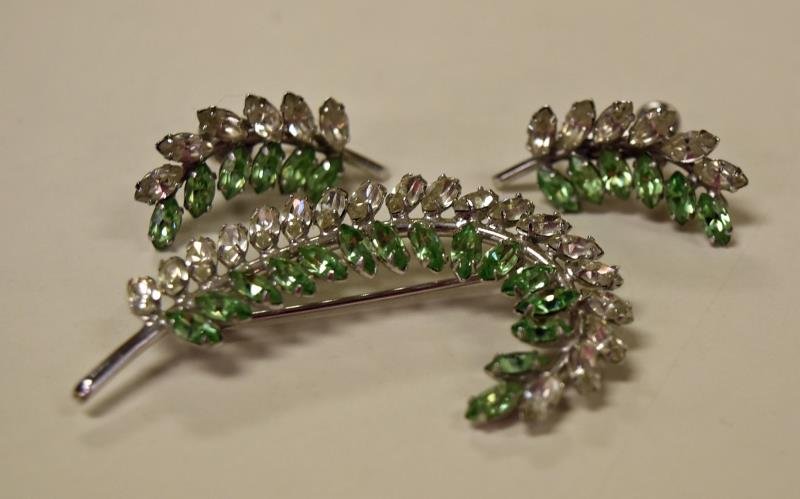 Sterling Rhinestone Demi-Parure Set (1 of 1)