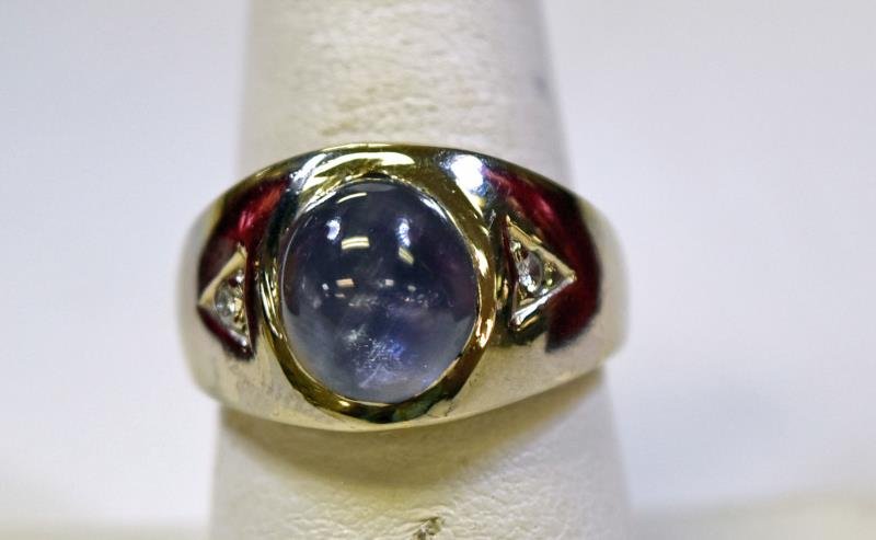 14K White Gold Star Sapphire Ring (1 of 1)