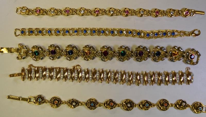 Collection of Vintage Gold Bracelets (1 of 1)