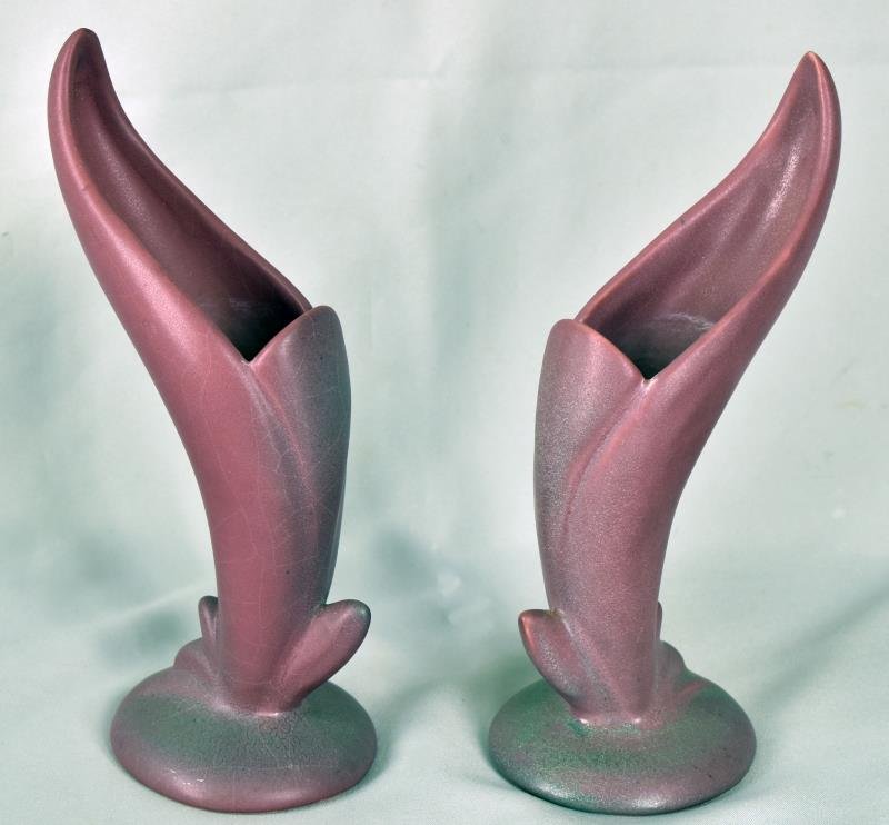 Van Briggle Bird of Paradise Vases (1 of 3)