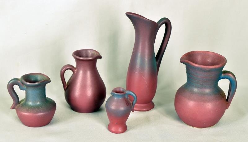 Group of Van Briggle Small Pitchers and Ewers (1 of 3)