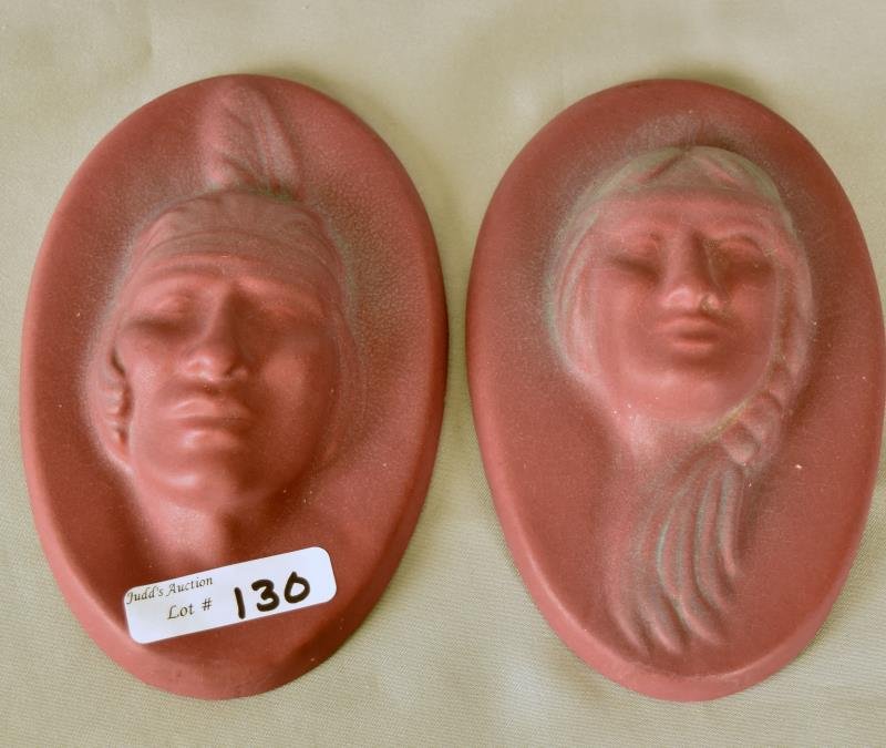 Van Briggle Indian Plaques (1 of 2)