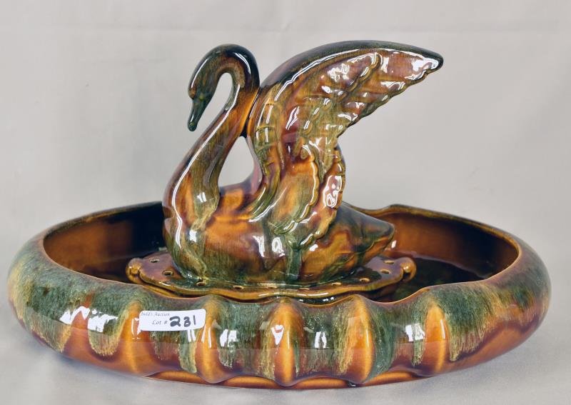 Anna Van Briggle Swan Flower Frog (1 of 5)