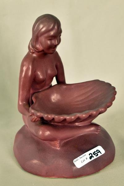 Van Briggle Girl Holding Shell Figure (1 of 3)