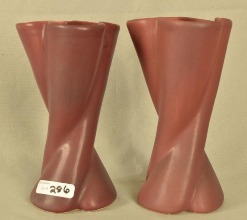 Van Briggle Twisted Vases (1 of 3)