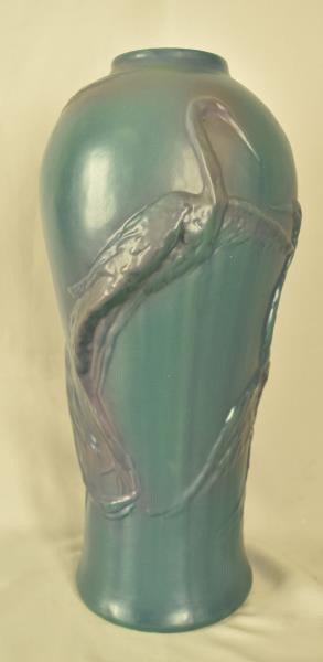 Van Briggle Egret or Crane Vase (1 of 5)