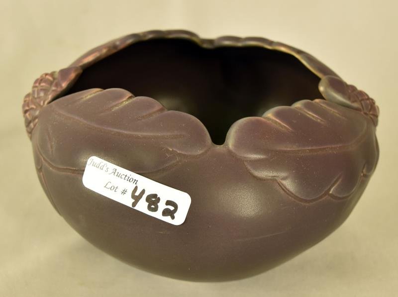 Van Briggle Oak Leaf & Acorn Bowl (1 of 5)