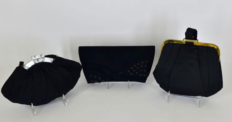 Group of Three Black Vintage Handbags Featuring a (1 of 1)