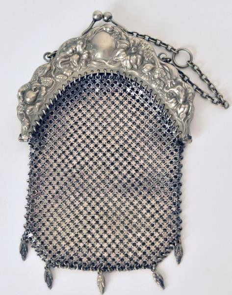 Vintage Silver Mesh Victorian Bag Marked silver on the (1 of 2)