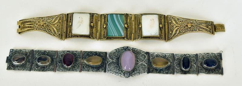 Two Filigree & Natural Stone Bracelets They could be (1 of 1)