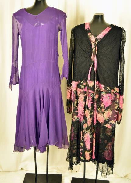 Two 1920s Vintage Sheer Dresses 1920s Long Garden Party (1 of 6)