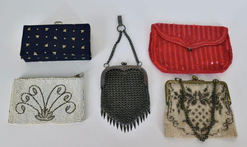 Group of Vintage Beaded & Steel Mesh Bag Consisting of (1 of 1)