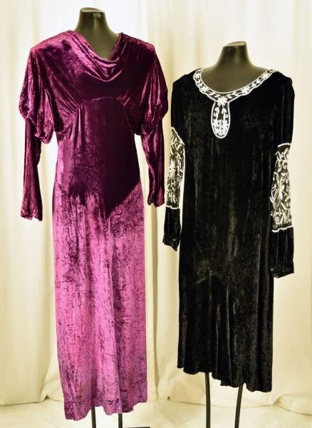 Beautiful Two Crushed Velvet 1930s Dresses This is a (1 of 7)