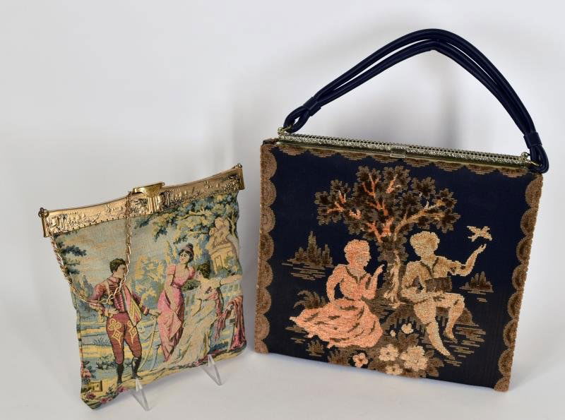 Two Tapestry Handbags Consisting of a vintage tapestry (1 of 3)