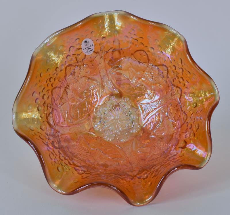 Fenton 100 Anniversary Lion Carnival Glass Bowl (1 of 4)