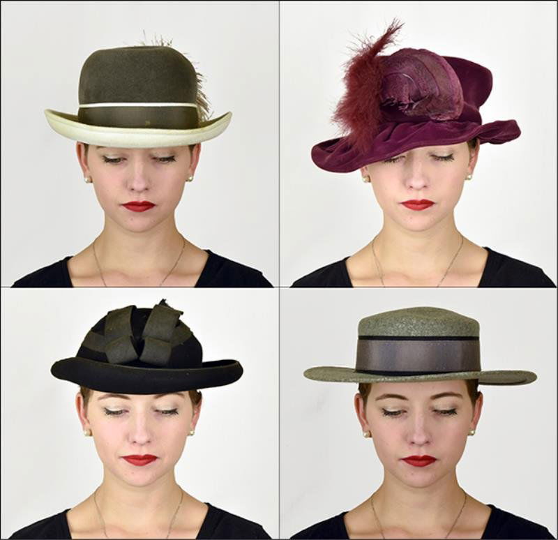 Group of Four Vintage Hats Featuring hats by Kurt Jr by (1 of 5)