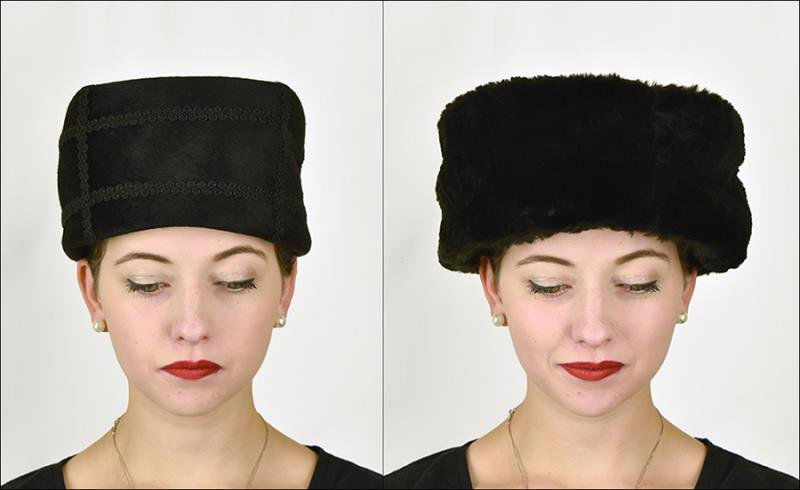 Two Vintage Black Hats Consisting of a Schiaparelli (1 of 3)