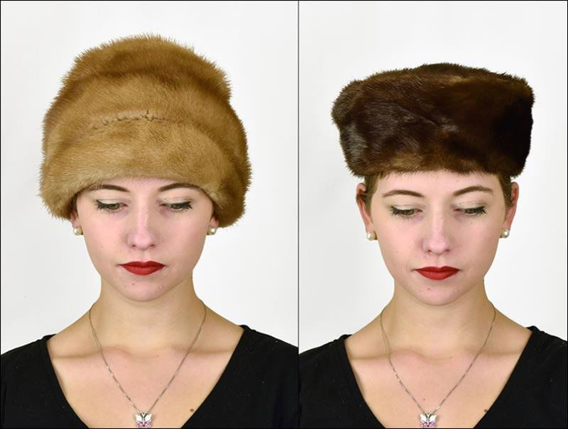 Two Mink Fur Hats Consisting of one hat by Mr. R and (1 of 3)