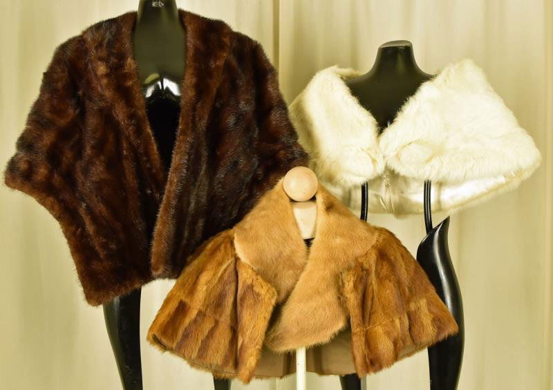 Vintage Mink and Rabbit Caplet's Consisting of two mink (1 of 4)