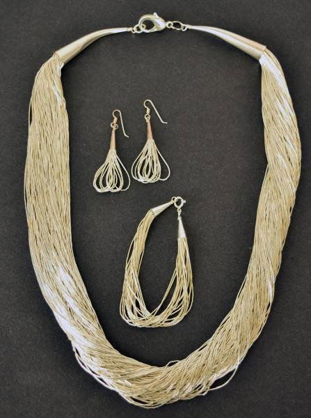 Liquid Silver Jewelry Suite Consisting of necklace, (1 of 1)