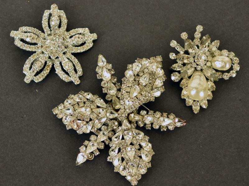 Vintage Rhinestone Pins Consisting of three large (1 of 3)