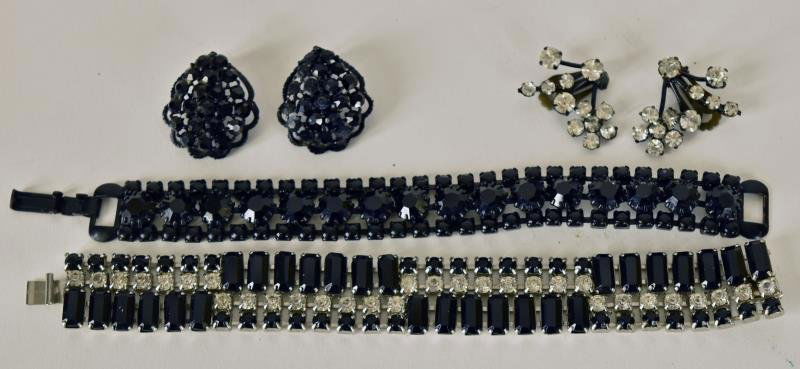 Kramer Black & Rhinestone Bracelet Together with (1 of 2)