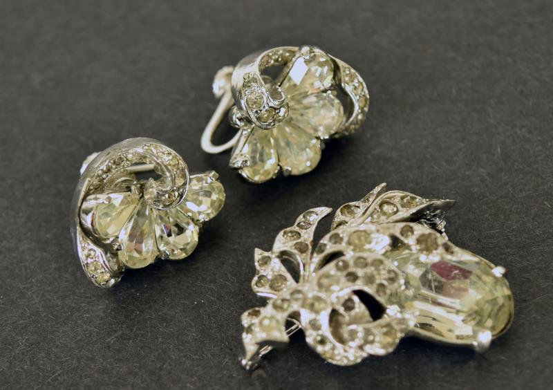 Eisenberg Pin and Earrings The earrings are marked (1 of 3)