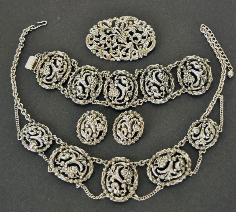 Vintage Michele Sterling Demi-Parure Set Consisting of (1 of 7)