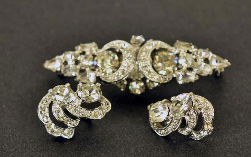 Vintage Eisenberg Rhinestone Demi-Parure Set Consisting (1 of 3)