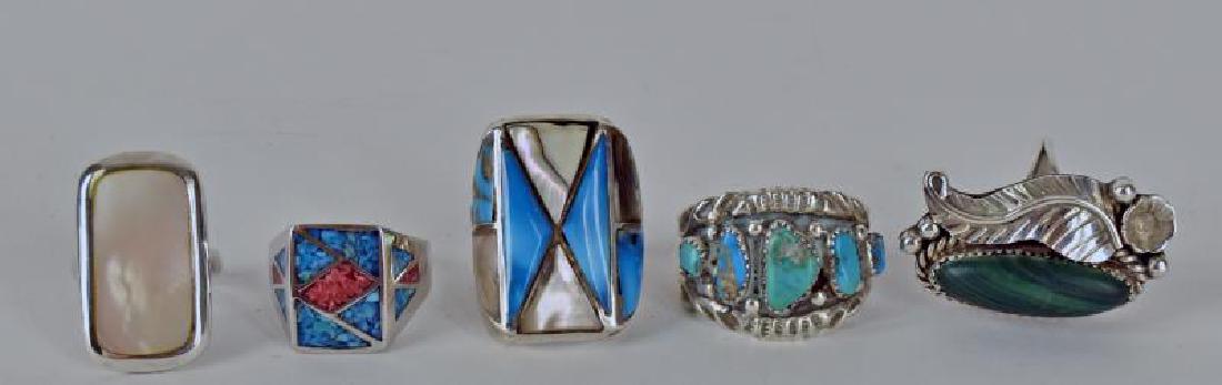 Vintage Of Five Sterling Rings (1 of 1)