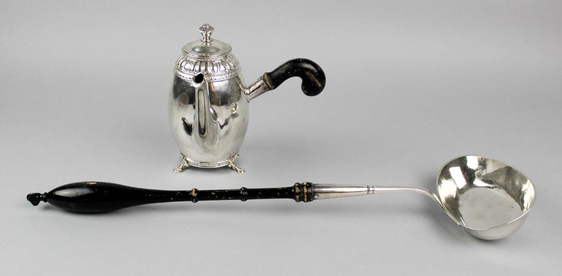 SWEDISH NEOCLASSICAL SILVER SMALL COFFEEPOT AND A PUNCH (1 of 6)