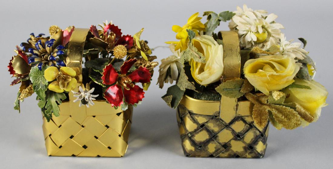CARTIER GILT-SILVER BASKET OF FLOWERS DESIGNED BY JANET (1 of 5)