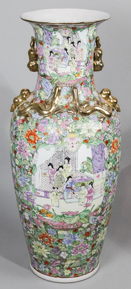 LARGE ROSE MEDALLION VASE (1 of 6)