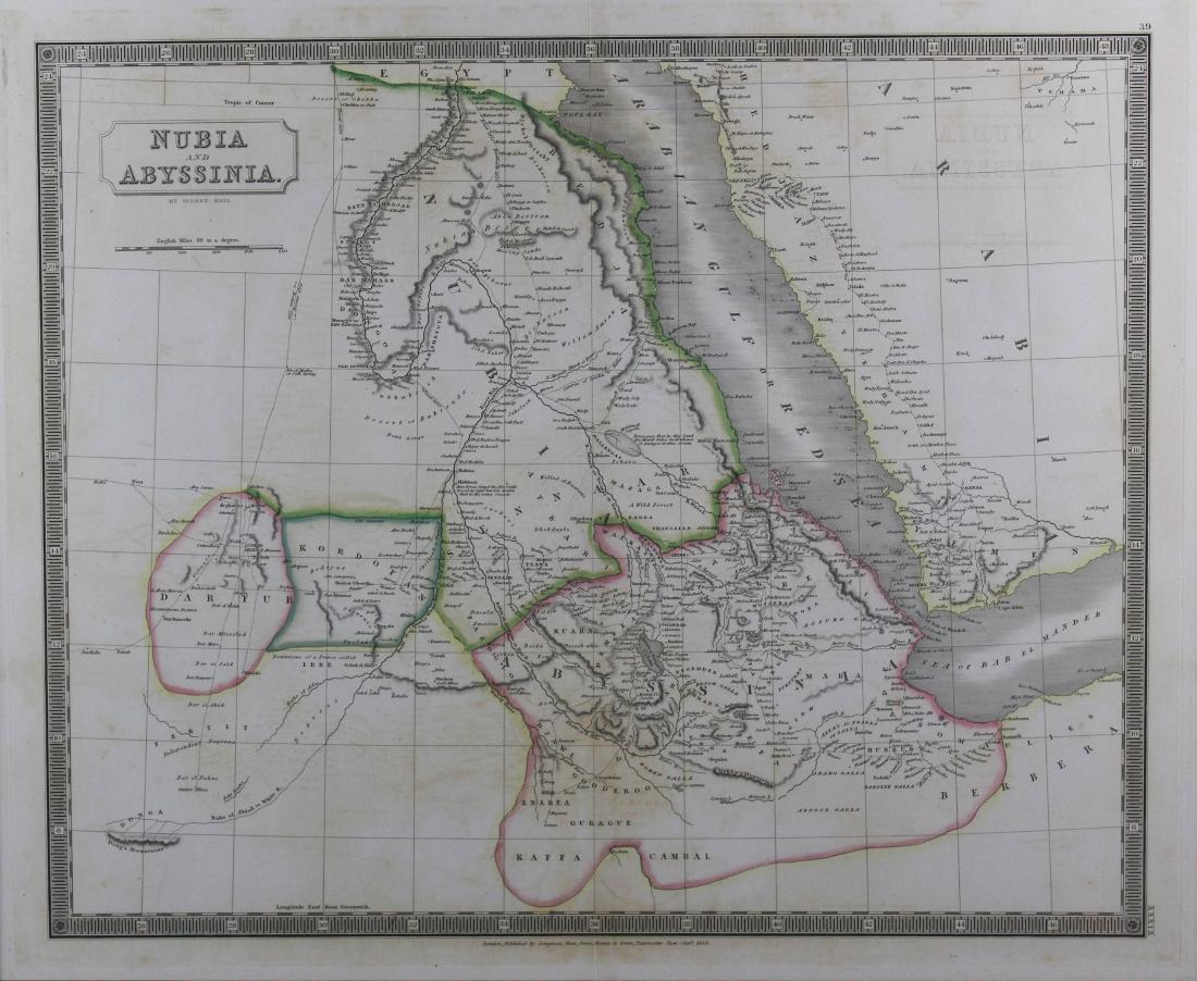 BRITISH SCHOOL (19TH CENTURY) MAPS OF NUBIA & ABYSSINIA (1 of 5)