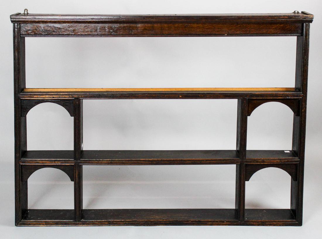 WALL HANGING OAK PLATE RACK (1 of 2)