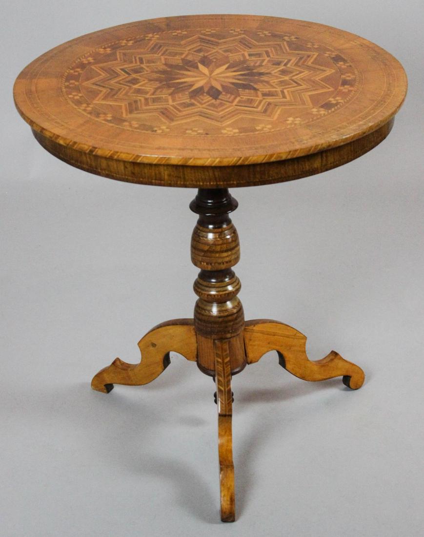 CIRCULAR MIDDLE EASTERN INLAID SIDE TABLE (1 of 4)
