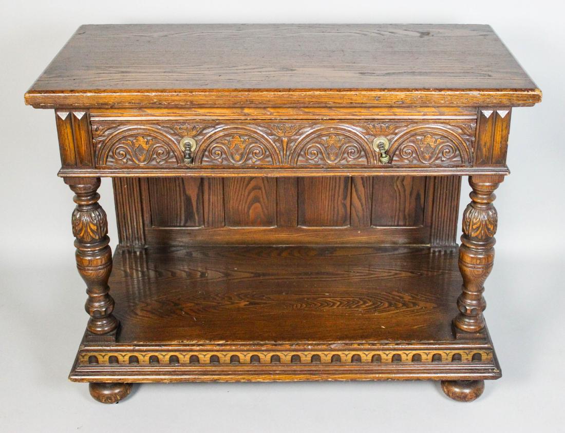 GRAND RAPIDS FURNITURE CO. GOTHIC STYLE CARVED OAK (1 of 5)