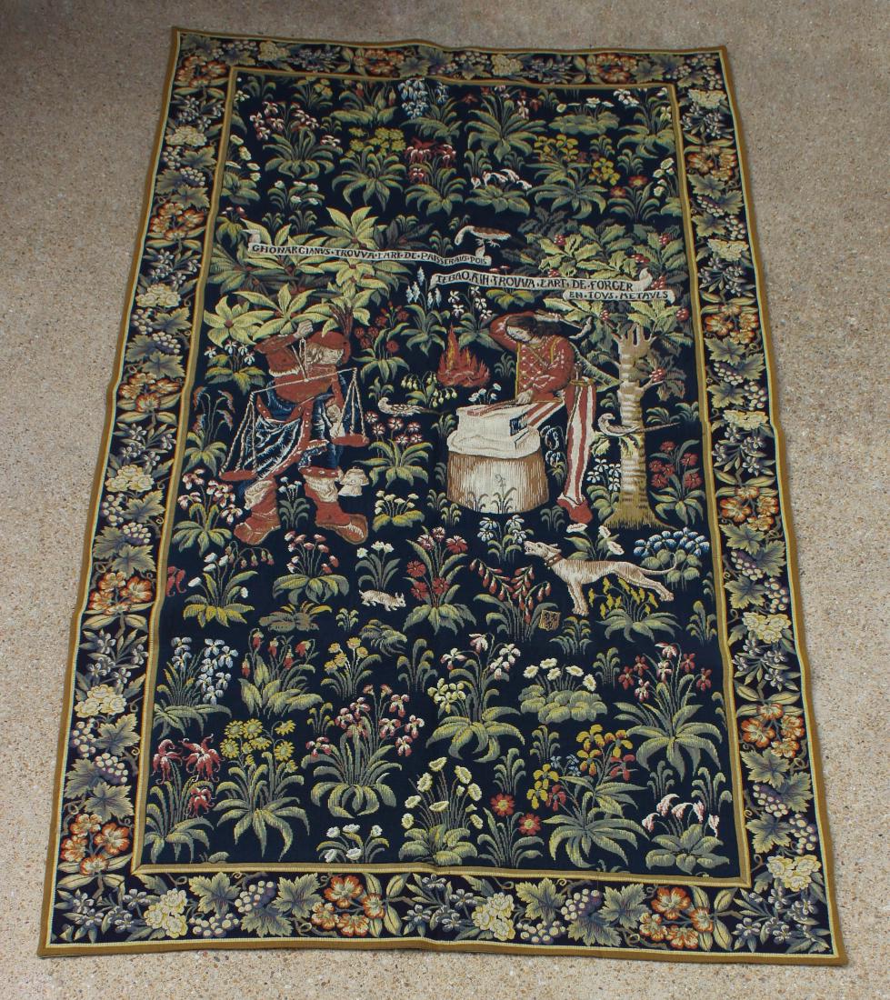 FRENCH GOTHIC-STYLE MILLEFLEUR TAPESTRY (1 of 7)