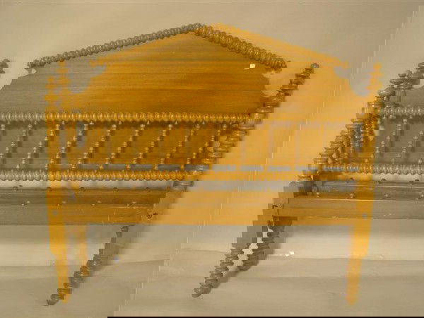 VICTORIAN SPOOL TURNED ROPE BED: 1 1/2 size h: 48 x w: 55.50 in.