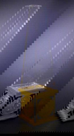 LE COULTRE EGYPTIAN REVIVAL OBELISK CLOCK: LeCoultre Egyptian Revival 8-day clock. Model number 462. Good working condition. Measures 9 1/4"" height.