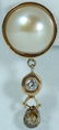 19: 14K ROSE GOLD PEARL & COGNAC DIAMOND EARRINGS - 4