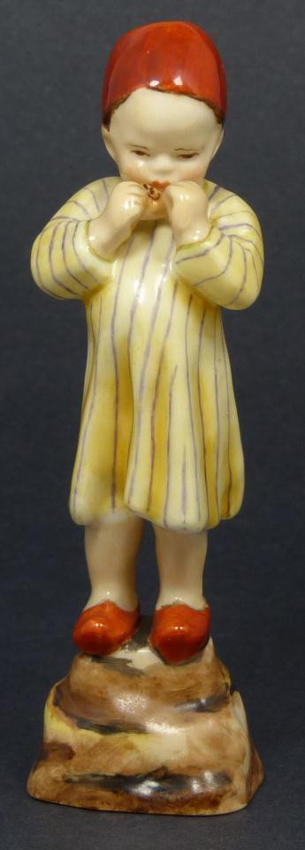 ROYAL WORCESTER FG DOUGHTY FIGURE EGYPT: Royal Worcester World figure depicting boy with hands on hips. Represents the country of Greece. #3069. Measures 3 1/2" height (8.9cm). Guaranteed original. Condition: No apparent chips, cracks, crazi