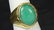 126A: CHINESE 22K YELLOW GOLD APPLE GREEN JADE - 5